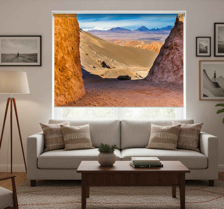 Rullegardin stue atacama ørken design - Tenstickers