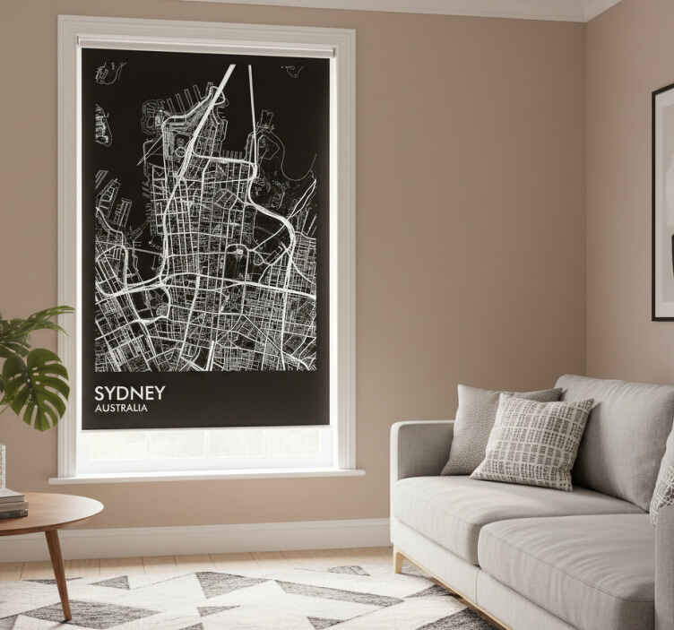 Rullegardin stue mapa sydney - Tenstickers