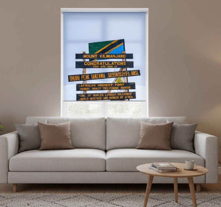 Rullegardin stue kilimanjaro skilt - Tenstickers