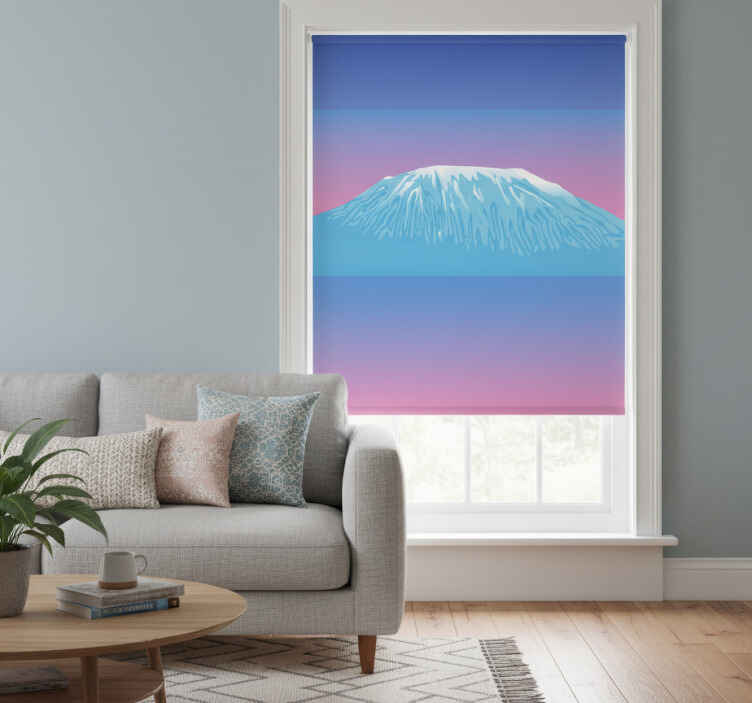 Rullegardin stue kilimanjaro retro lerret - Tenstickers