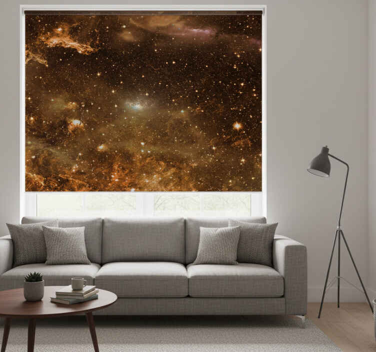 Rullegardin stue mystiske skyer rommet cosmos - Tenstickers