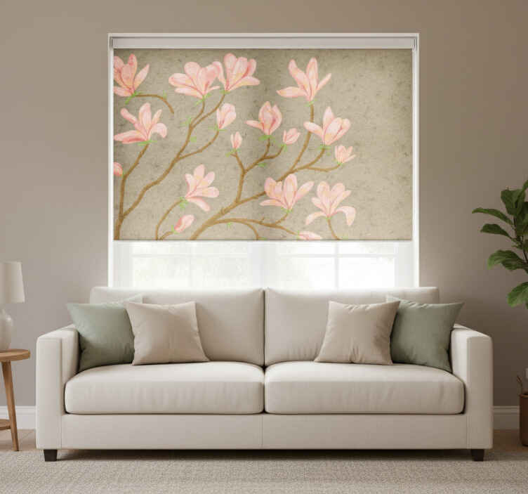 Rullegardin stue i vintage stil magnolia - Tenstickers