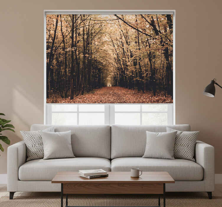 Estore de rolo para sala floresta linda no outono - TenStickers