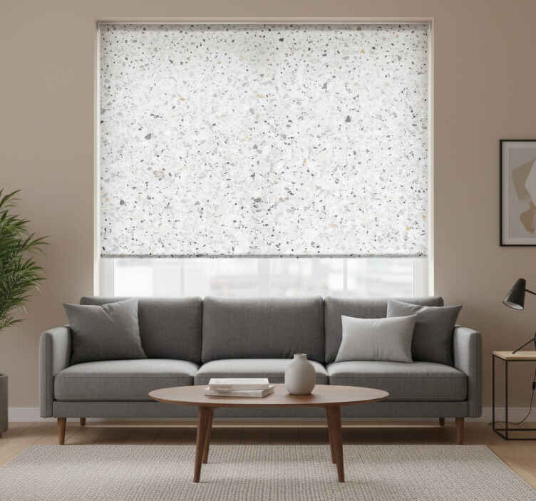 Gri stor perde - gri terrazzo - TenStickers
