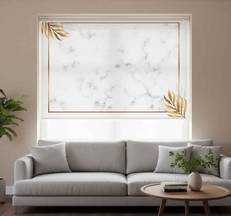 Estore de rolo branco em mármore luxuoso - TenStickers