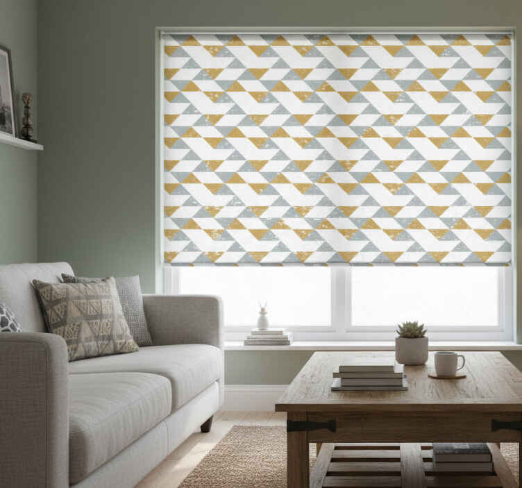 White window blind kitchen geometric grunge - TenStickers