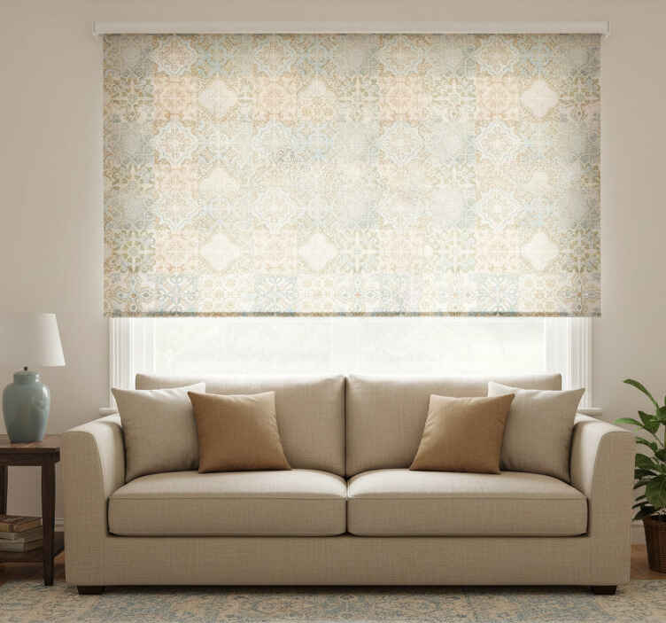 Rullegardin beige i gammel spansk stil - Tenstickers