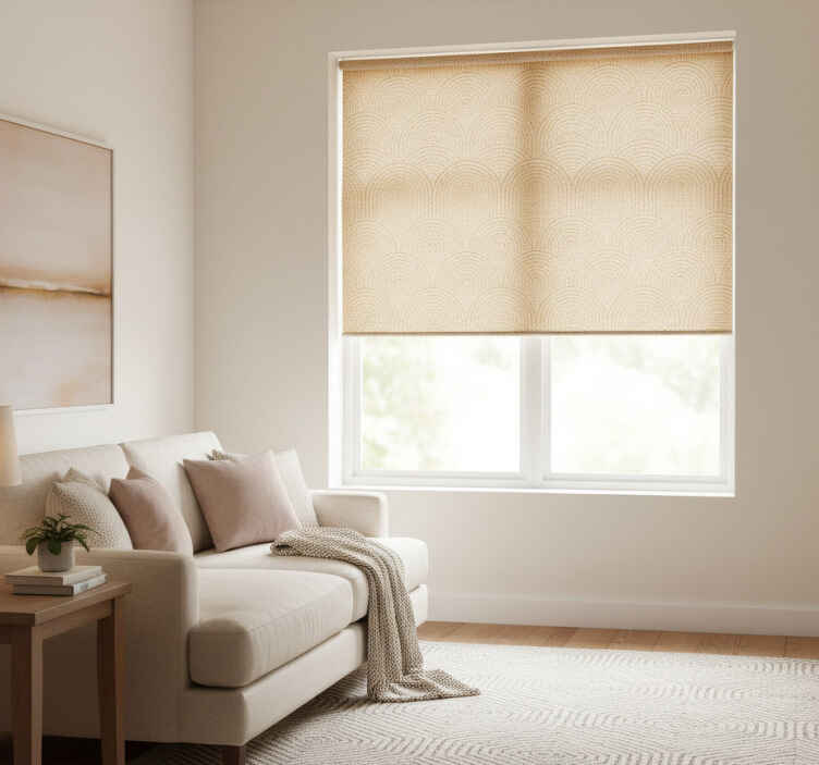 Rullegardin beige buet veveffekt - Tenstickers