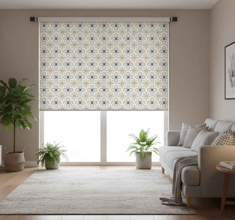 Rullegardin beige kjøkken retrofliser - Tenstickers