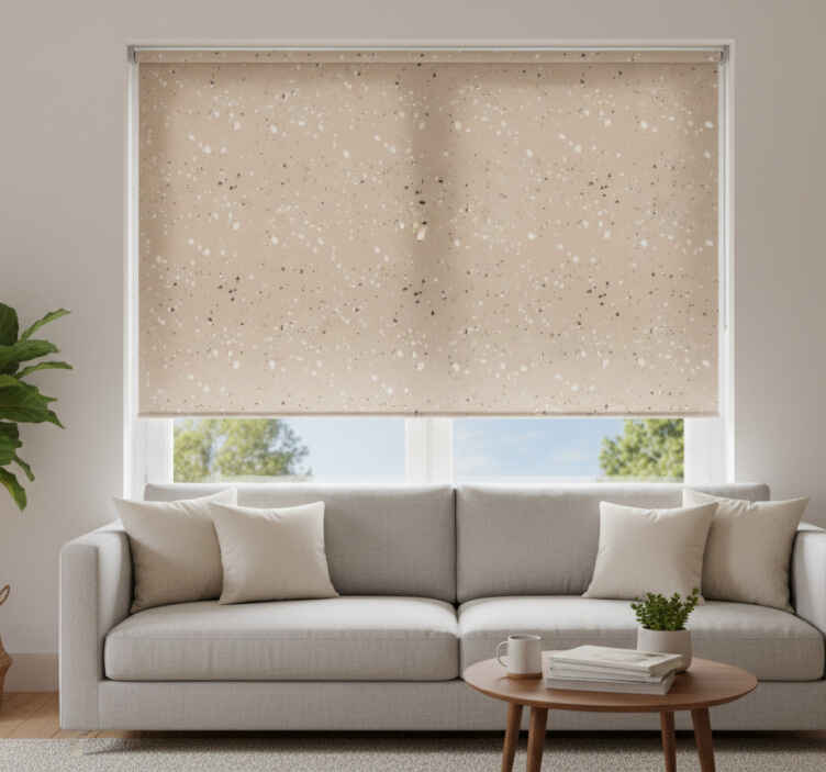 Rullegardin beige med terrazzo tekstur - Tenstickers