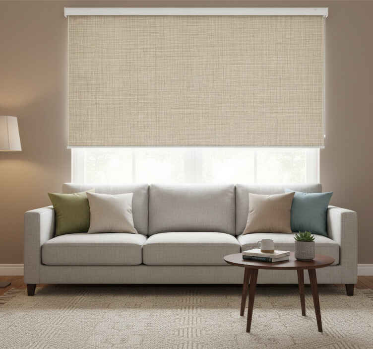 Rullegardin beige med beige stoffeffekt - Tenstickers