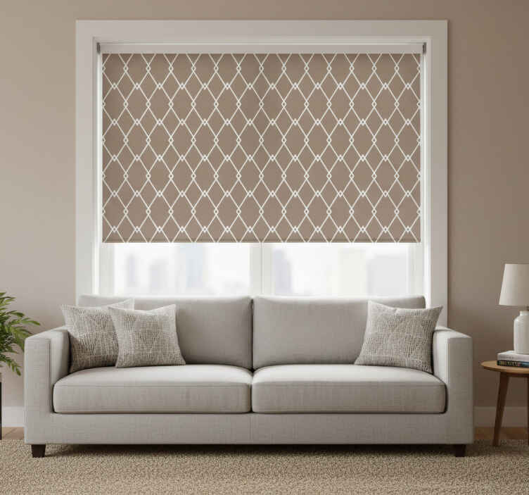 Rullegardin beige kjøkken geometrisk stil - Tenstickers