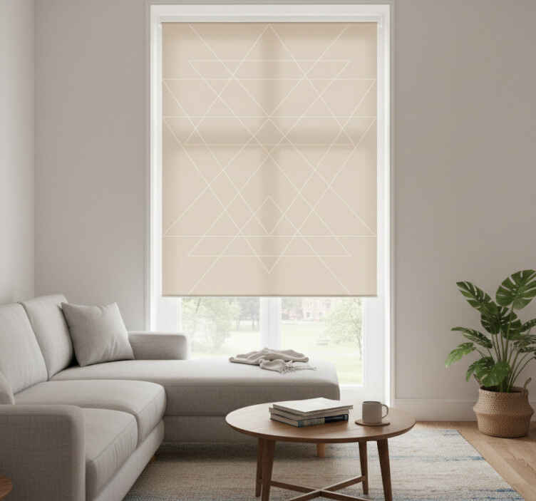 Rullegardin beige nordiske trekanter mosaikk - Tenstickers