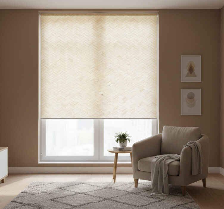 Rullegardin beige med subtil tekstur - Tenstickers