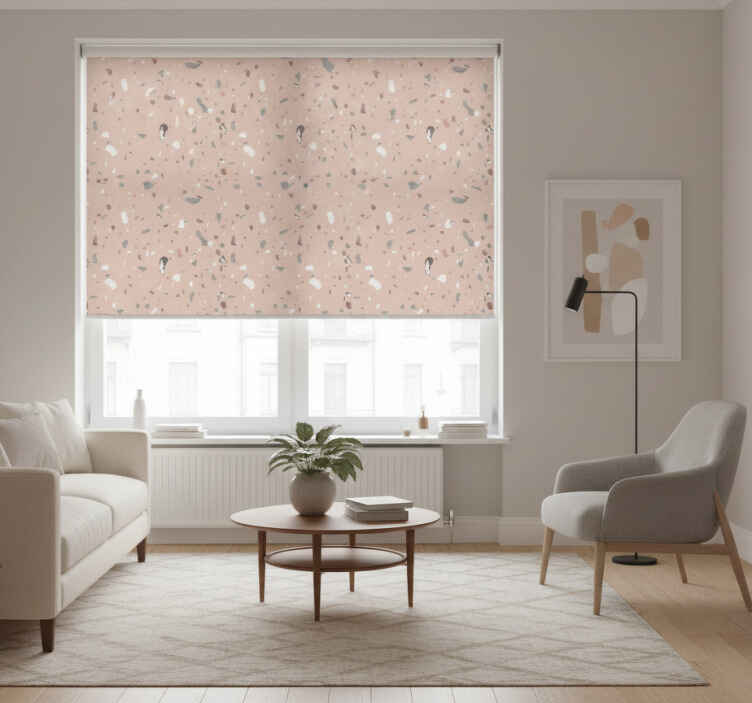 Beige blind with beige terrazzo pattern - TenStickers