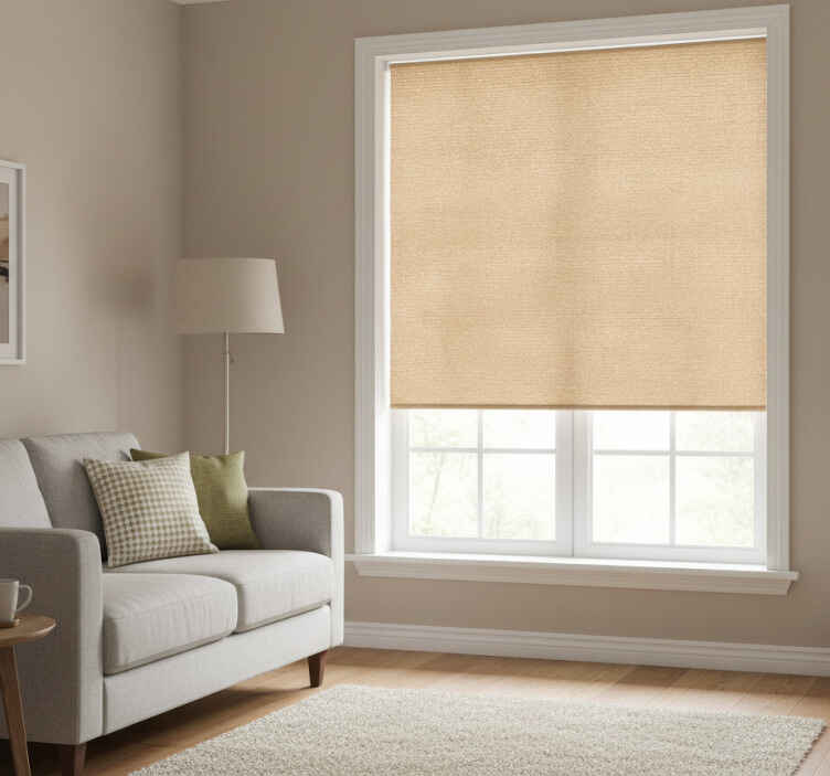 Rullegardin beige naturlig burlap tekstur - Tenstickers