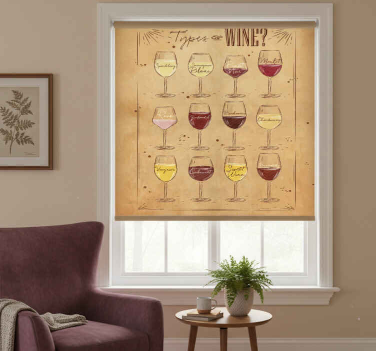 Rullegardin beige vinfarge - Tenstickers