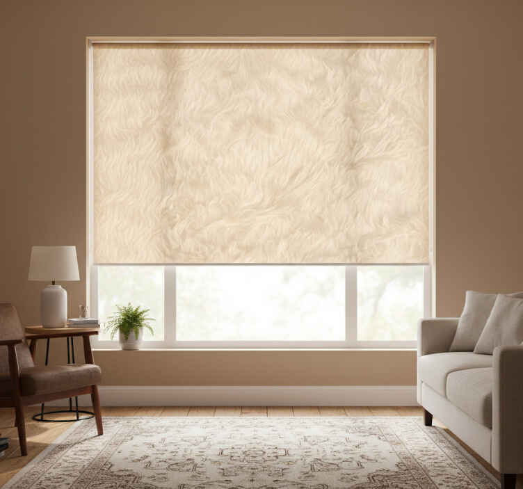 Rullegardin beige i ullaktig design - Tenstickers