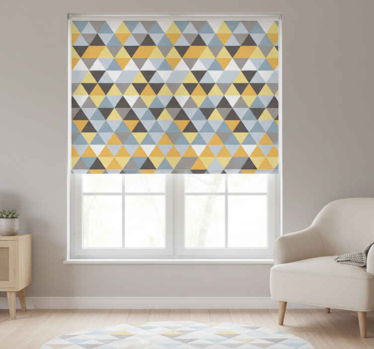 Scandinavian triangle motif bedroom blind - TenStickers