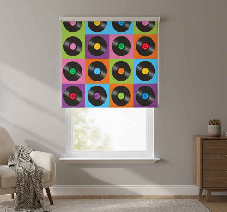Roleta do izby s vinylovými diskovými taniermi - Tenstickers
