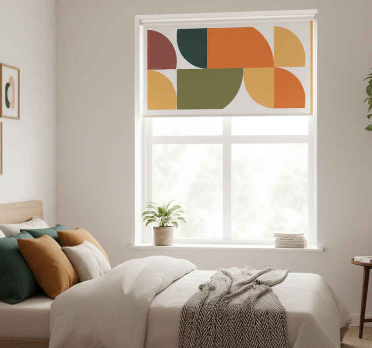Roleta do izby abstraktné geometrické umenie - Tenstickers