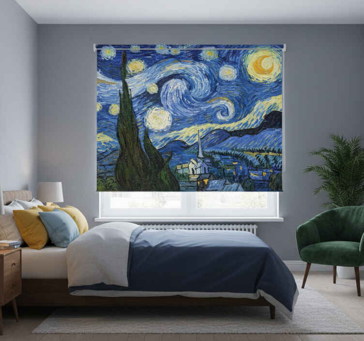 Roleta do izby hviezdna noc od van gogha - Tenstickers