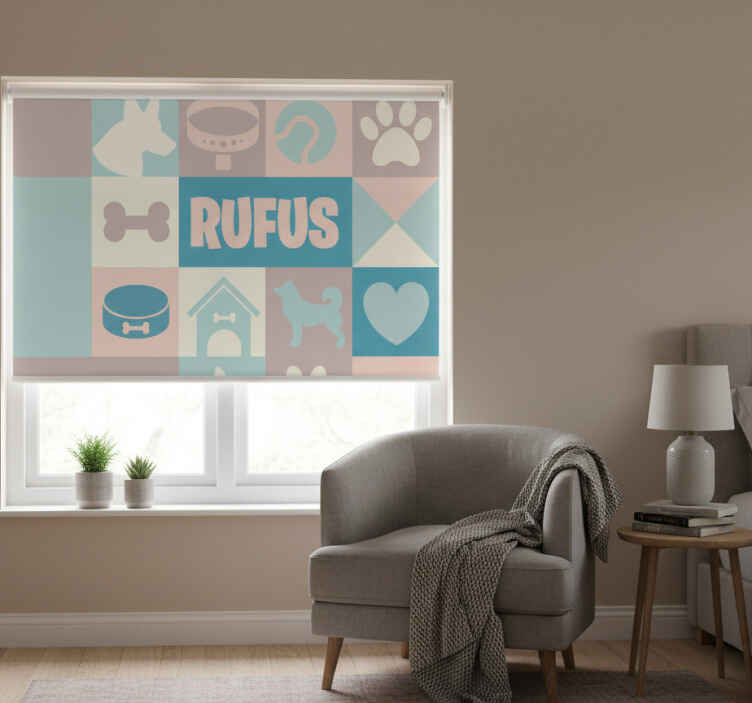 Roleta do izby s personalizovanými psami - Tenstickers