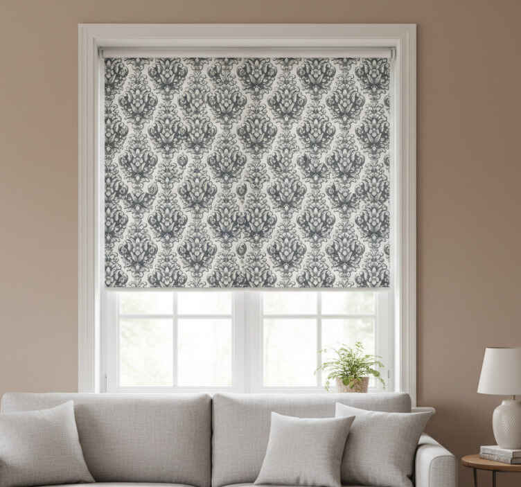 Retro rullegardin med elegante botaniske former - TenStickers