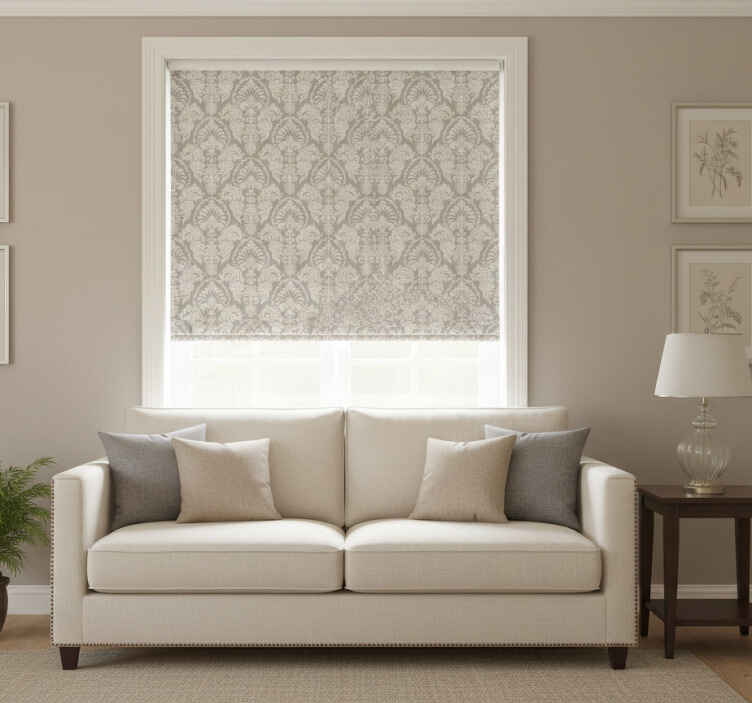 Retro rullegardin med elegant blomsterdesign - TenStickers