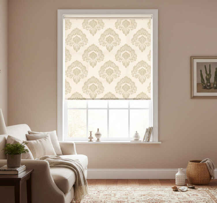 Vintage roller blind with elegant ornament design - TenStickers