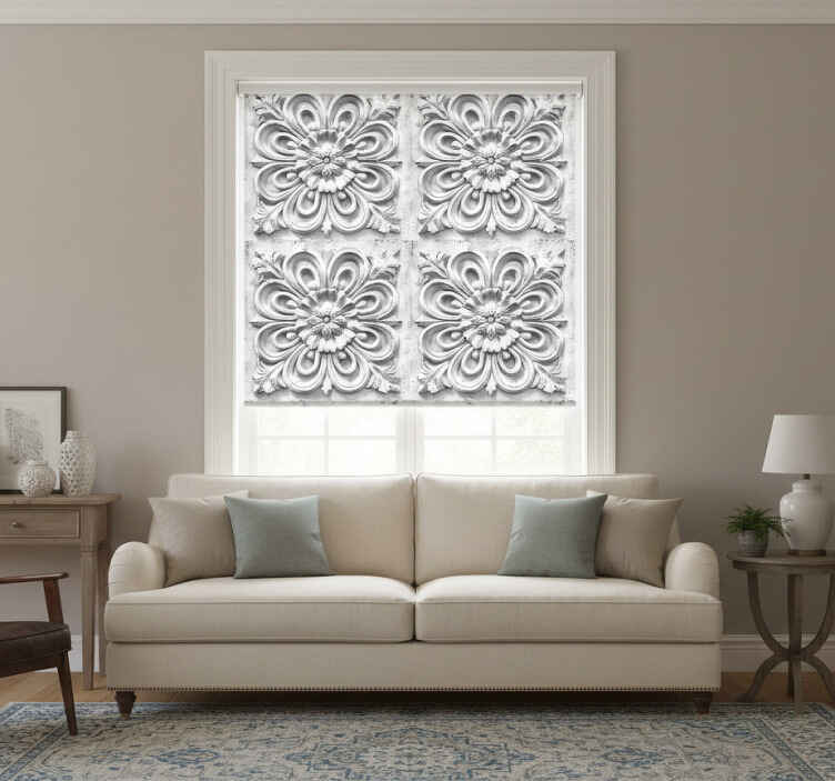 Rollo fenster vintage weiße fliesen - TenStickers
