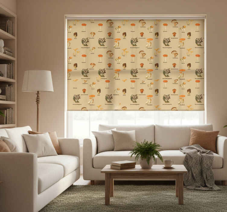 Rolo zavjese berba vrste vintage gljiva - TenStickers