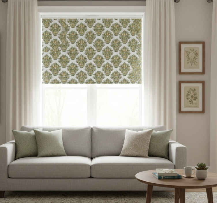 Rolo zavjese berba u osnovnom damask stilu - TenStickers