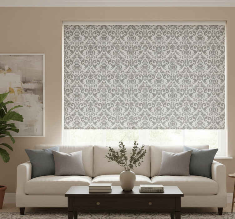 Rolo zavjese berba s apstraktnim damask uzorkom - TenStickers