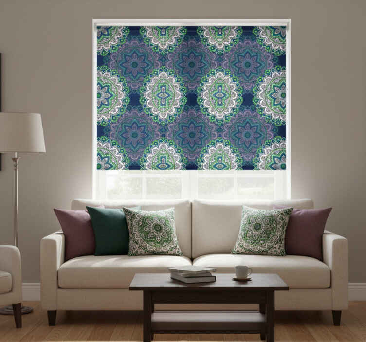 Letnik rolo senčilo vitražna mandala - TenStickers