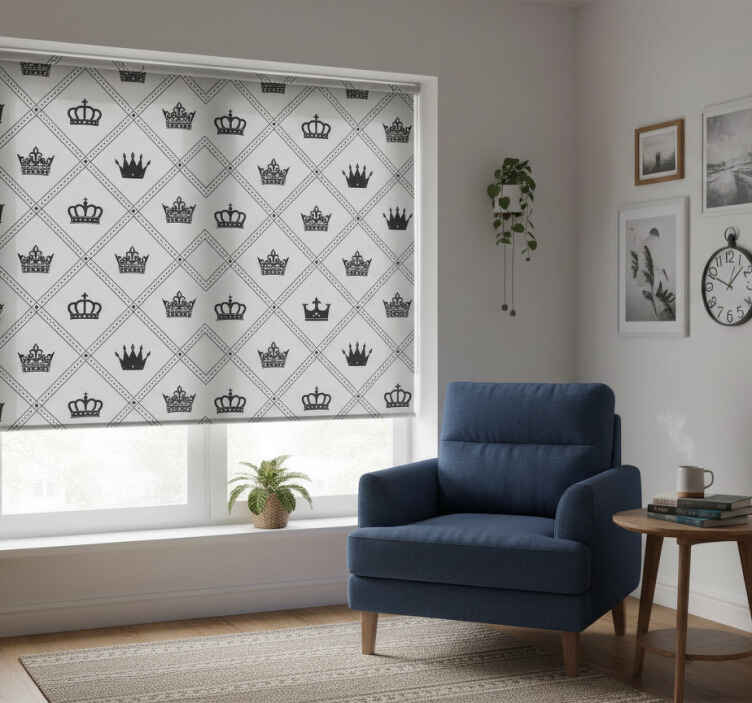 Rollo fenster vintage kronen und diademe - TenStickers