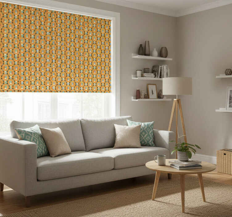 Rollo fenster vintage geometrische ruhige formen - TenStickers