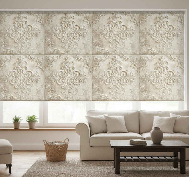 Rollo fenster vintage beige fliesen - TenStickers