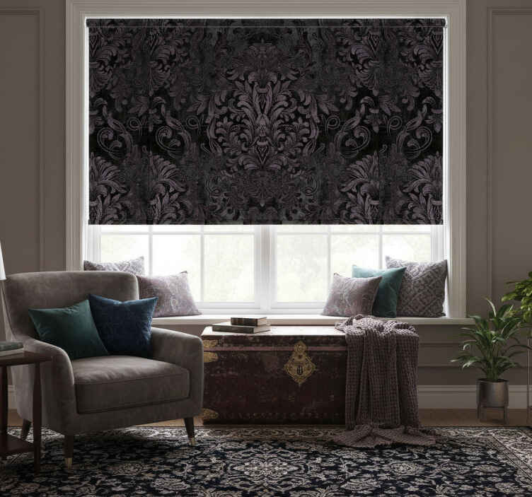 Rollo fenster vintage in dunklen farben - TenStickers