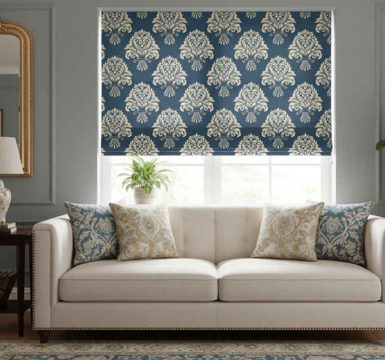 Rollo fenster vintage im barocken blumendesign - TenStickers