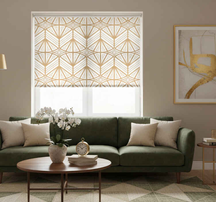 Rollo fenster vintage mit goldfarbenem verlaufsmuster - TenStickers
