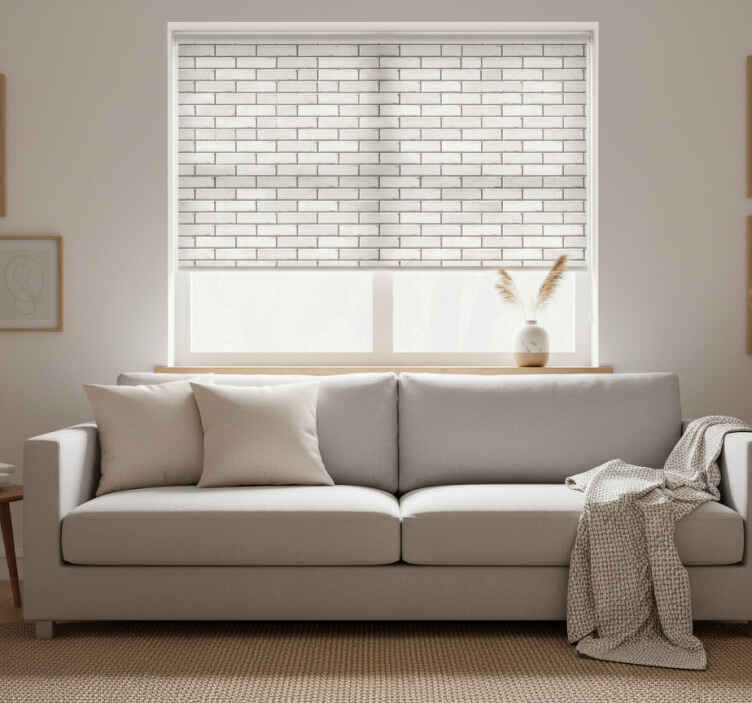 Rollo fenster vintage helle ziegel - TenStickers