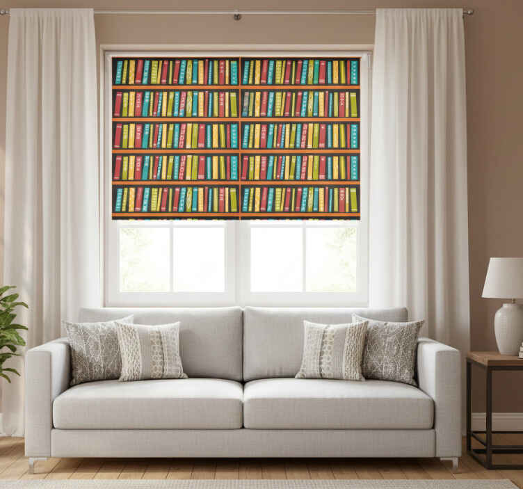 Rollo fenster vintage bunte farbvielfalt - TenStickers