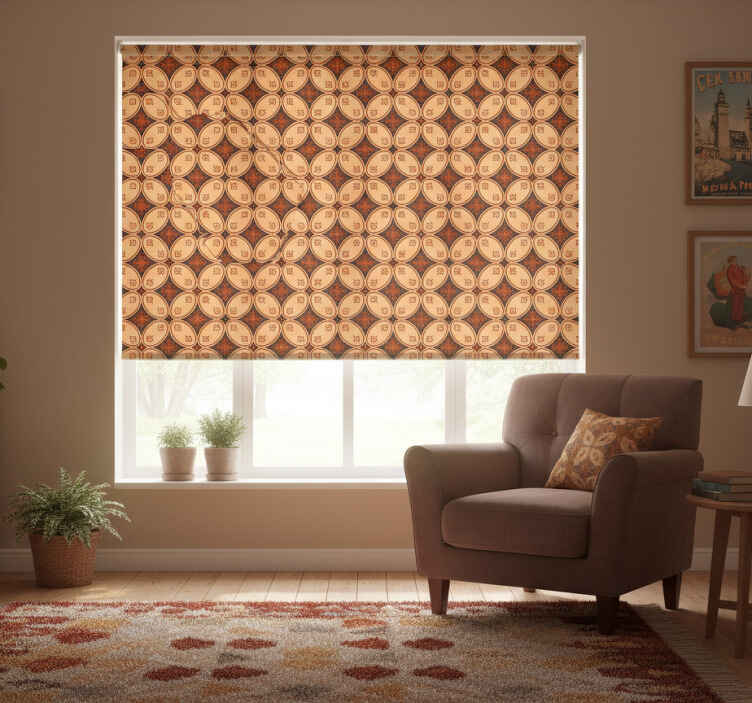 Rollo fenster vintage mit retro-motiven tapete - TenStickers