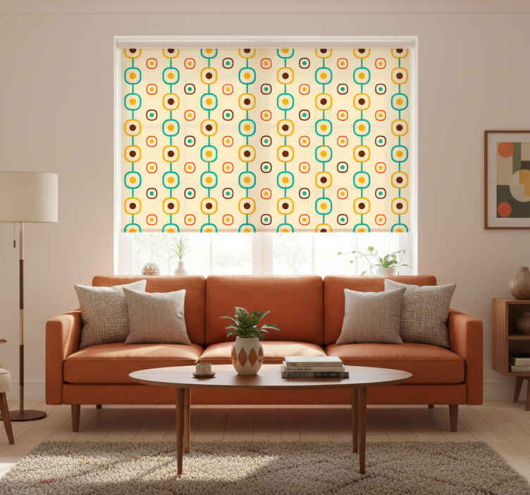 Rollo fenster vintage 60er jahre geometrisch - TenStickers