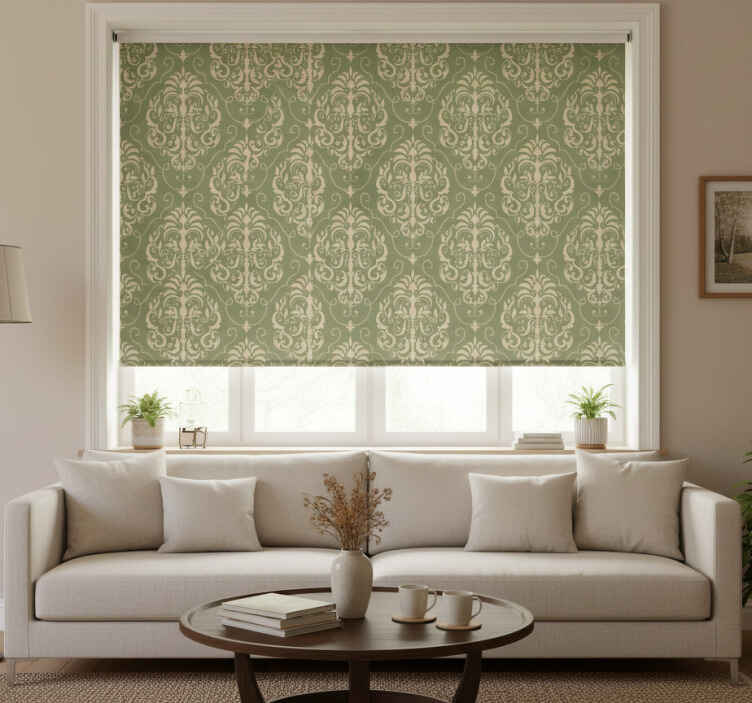 Rollo fenster vintage mit klassischen blumenmotiven - TenStickers