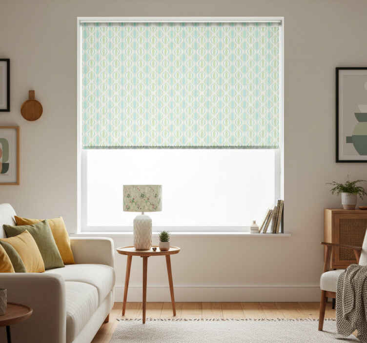 Rollo fenster vintage in sanften farben 70er muster - TenStickers
