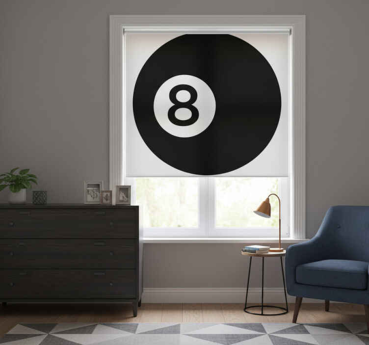 Black blind billiard ball number 8 - TenStickers