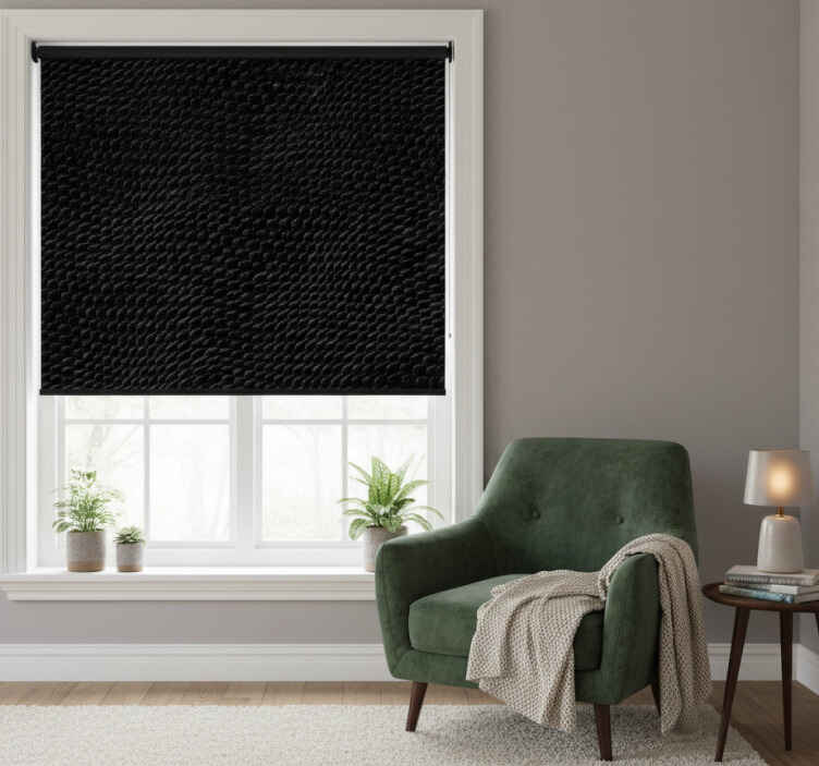 Black blind textured weave reptile design - TenStickers
