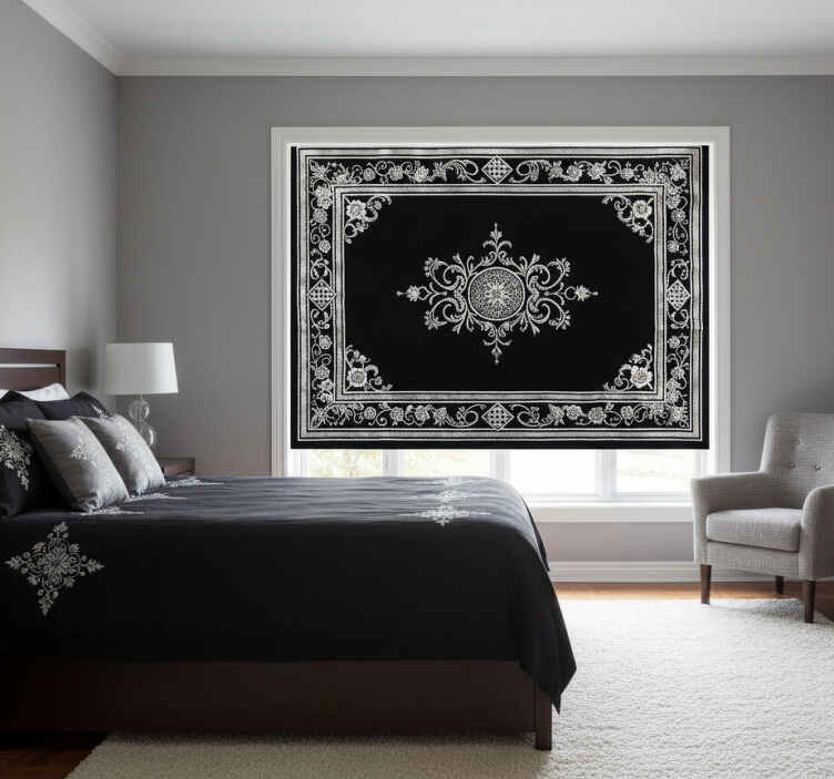 Black blind with classic oriental design - TenStickers